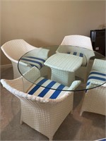 Wicker Table & 4 Chairs