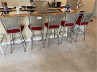 6 Nice Bar Stools - Padded