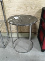 18x22 Inch Marble Top Stand w/ Metal Base