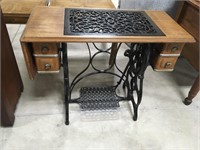 Repurposed Oak Treadle Sewing Cabinet