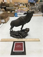 Franklin Mint Golden Challenger Solid Bronze Elk