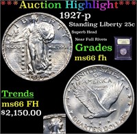 ***Auction Highlight*** 1927-p Standing Liberty Qu