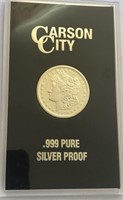 Carson City 1 Troy Ounce Silver Round