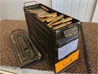 (1) VINTAGE AMMO BOX - LABELED 308 CAL. 165GR. - F
