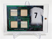 2/2 2020 Leaf Mickey Mantle Quad Jersey/Bat