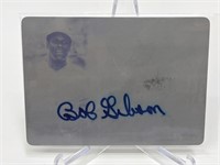 1/1 2015 Leaf Bob Gibson Signed Plate Card