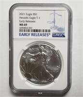 2021 MS69 Early Release American Silver Eagle