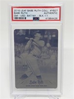 1/1 2016 Leaf Babe Ruth Printing Plate PSA Auth.