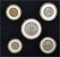 1944 5pc Type Coin Silver Set