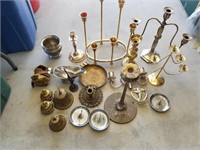 Brass & Silver Plate Candle Holders & More