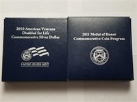 2010 Veterans Dollar & 2011 Medal Of Honor Dollar