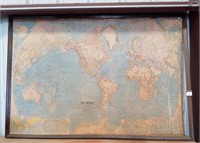 Huge World Map With Frame