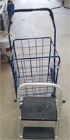 Step Ladder & Metal Folding Cart