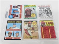 (6) Vintage Bob Gibson Baseball Cards