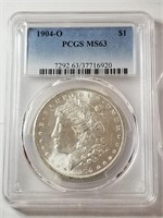 1904-O MS63 Graded Morgan Silver Dollar