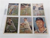 (6) 1957 4th Series Baseball Cards