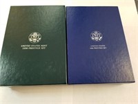 1986 & 1990 US Mint Prestige Silver Sets