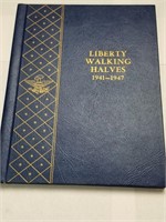 Full Book 1941-1947 Silver Walking Half Dollars