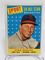 1958 Topps All Star Selection Stan Musial #476