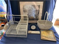 Picture, Clocks, Signs, Silverware Basket