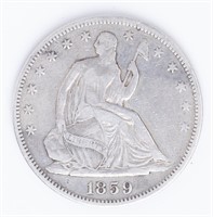 Coin 1859 Seated Liberty Half Dollar