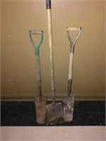 Two sharpshooter shovels and a flat shell