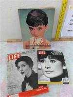 Audrey Hepburn book and magazines