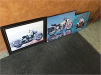 Harley Davidson Tin & Pictures