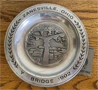 Pewter 1974 Zanesville Ohio Y-bridge 1902