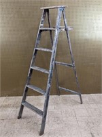 Vintage Six Foot Wooden Ladder