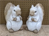 Two Pier1 Outdoor Decorative Squirrels