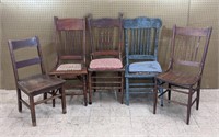 Five Vintage Project Chairs