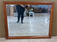 Large Vintage Wood Framed Mirror