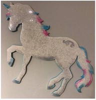 18 inch Wood Unicorn Painted & Sealed with Resin