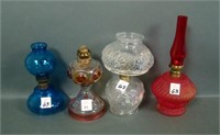 Lot of 4 Miniature Oil Lamps