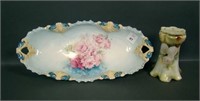 Two Piece RS Prussia Lot with Rose Decoration