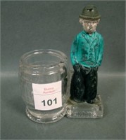 Charlie Chaplin Glass Candy Container