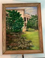 Original oil painting on artist board by Sarah H.