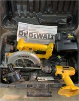 DeWalt tool set - includes a battery powered drill