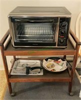 Hamilton Beach toaster oven, roll around cart,