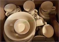 Large box lot - Pfaltzgraff kitchen ware, plates