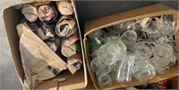 Two box lot - clear glassware, water glasses, wine