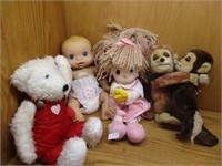Assorted Stuffed Animals & Doll