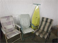 Lawn Chairs & Ironing Board - Some Rust - Pick