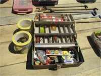 Tacklebox w/lures and 2 cricket boxes