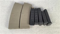 (7) Assorted AR Mags and Glock Magazines
