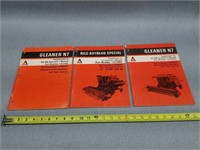 3- Allis Chalmers/ Gleaner Combine Manuals