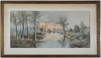 AMERICAN SCHOOL LANDSCAPE PAINTING SIGNED