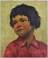 V. DIAS 20TH C PORTUGAL YOUNG GIRL PAINTING
