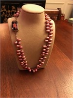 Sterling silver  and real pearl necklace with Grig
